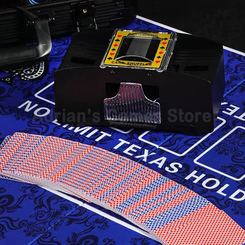 2 деки автоматические покерные карты пластиковые игральные карты|card shuffler
