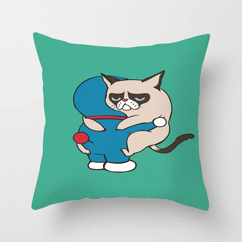 

Animal Cushion Cover 45*45cm Cartoon Couples Pillow Case Pillow Case Car Cushion Cover Waist Pillowcase Office Car Pillow Case