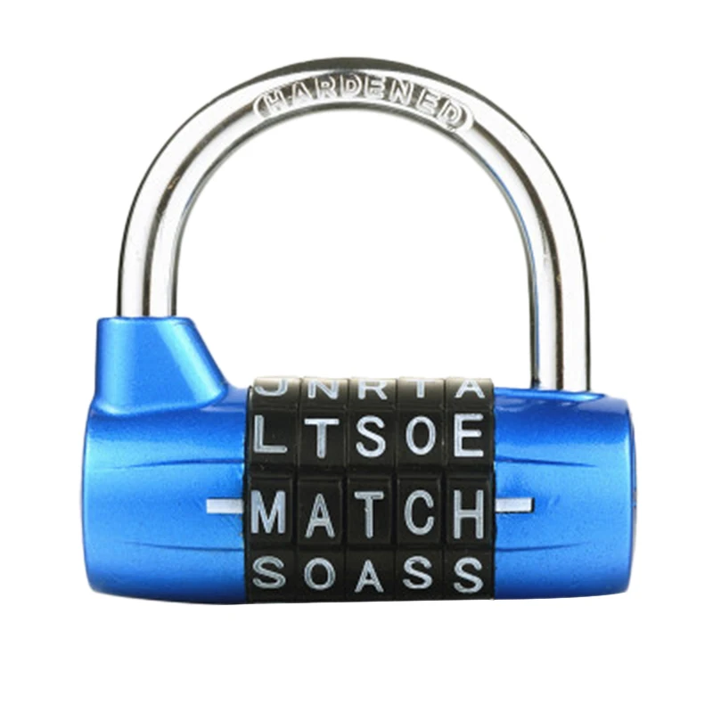 2 Pcs 5 Letter Zinc Alloy Combination Padlock Code Password Lock Door Cabinet Drawer Bike Motorcycle Student Locker Locks Blue |