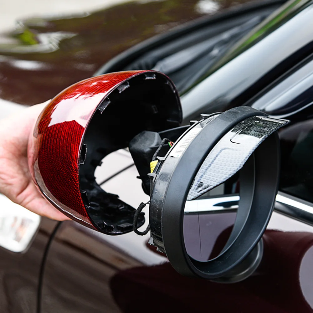 Настоящая накладка на зеркало заднего вида автомобиля из углеродного волокна