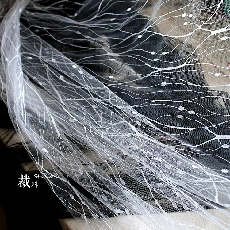 

Soft Creative Stretch Fabric See-through Gauzy Gown DIY Dress Lace Designer Clothing Fabric