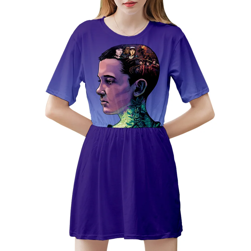 Футболка с короткими рукавами и 3D-принтом героями мультфильмов Повседневное