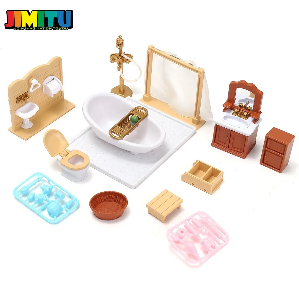 JIMITU DIY Миниатюрный диван спальня ванная комната обеденный стол мебель наборы для