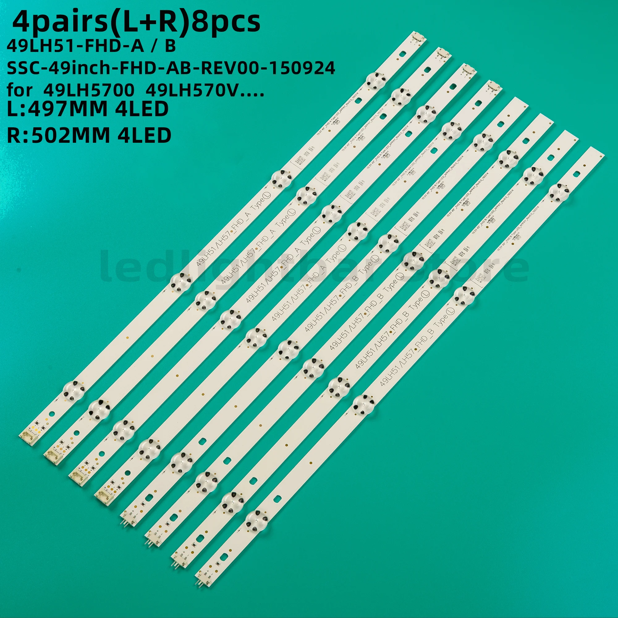 8 80 штук Φ для LG 49LH51 FHD A B/Φ 49LH5700 49LH570V|Светодиодные панели| |