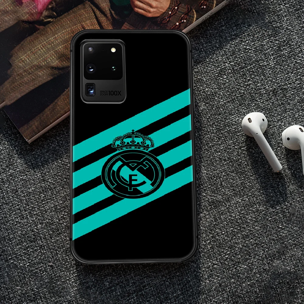 

Cover Real Madrid Club Phone Case Cover Hull For Samsung Galaxy S 6 7 8 9 10 e 20 edge uitra Note 8 9 10 plus black Funda