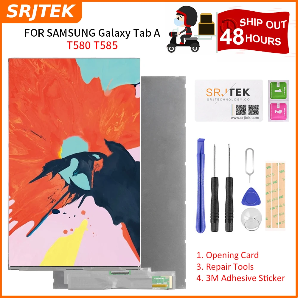 Srjtek 10 1 дюймовый ЖК дисплей для Samsung Galaxy Tab A T580 T585 матричный экран планшета сменные