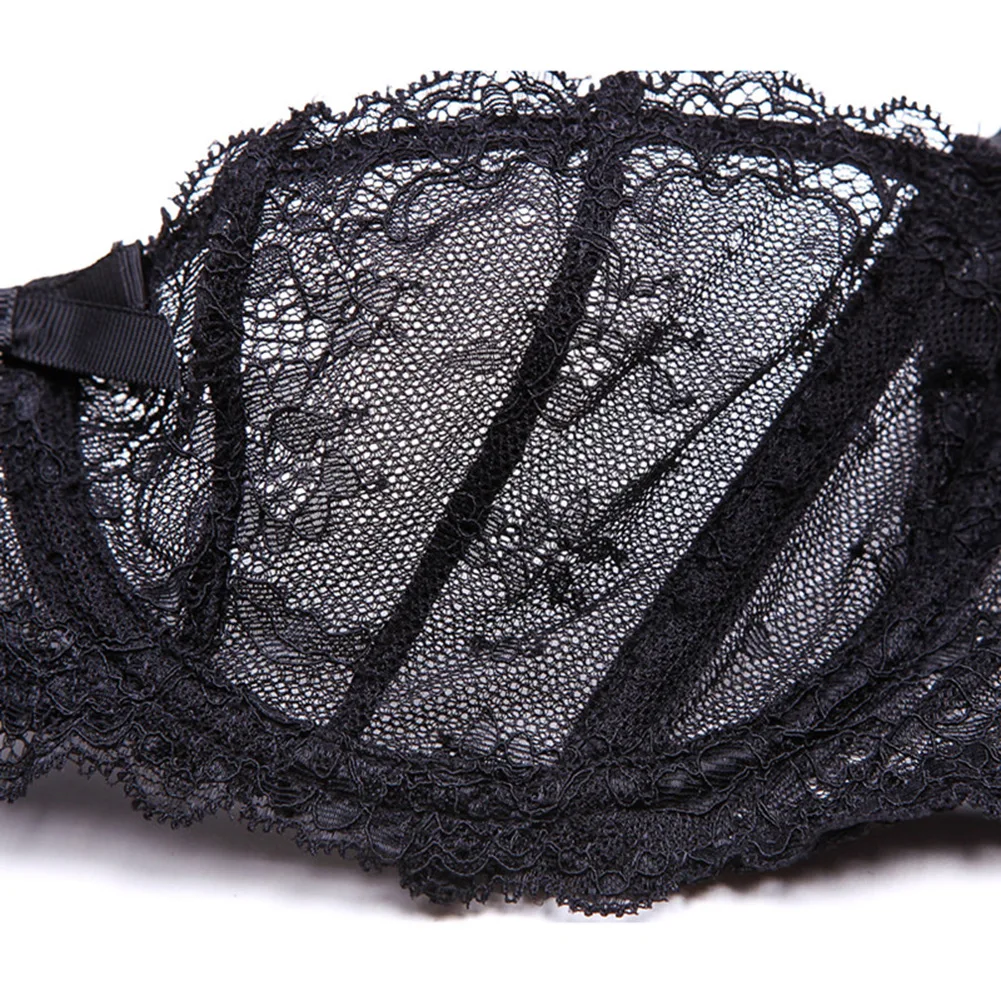 

Sexy Womens Underwear Lace Bras Ultra-Thin See Through Lingerie Hollow Out Brassiere Bralette BH Tops