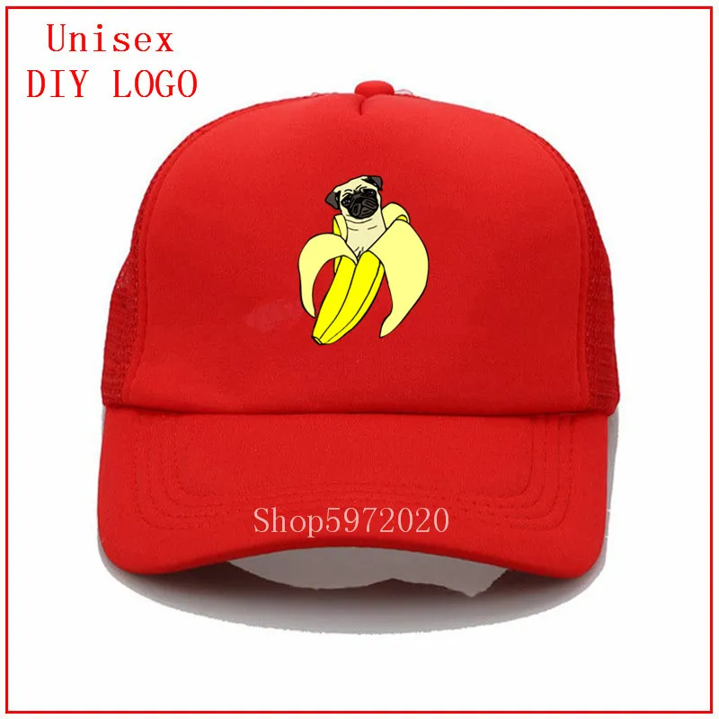 Кепка для женщин и мужчин бейсболка с банановыми мопсами защитой от солнца |