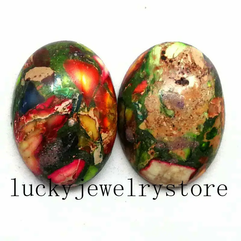 

25x18mm 5Pcs Rainbow Sea Sediment Jaspers Pyrite Oval CAB CABOCHON Free Shipping Fashion Jewelry