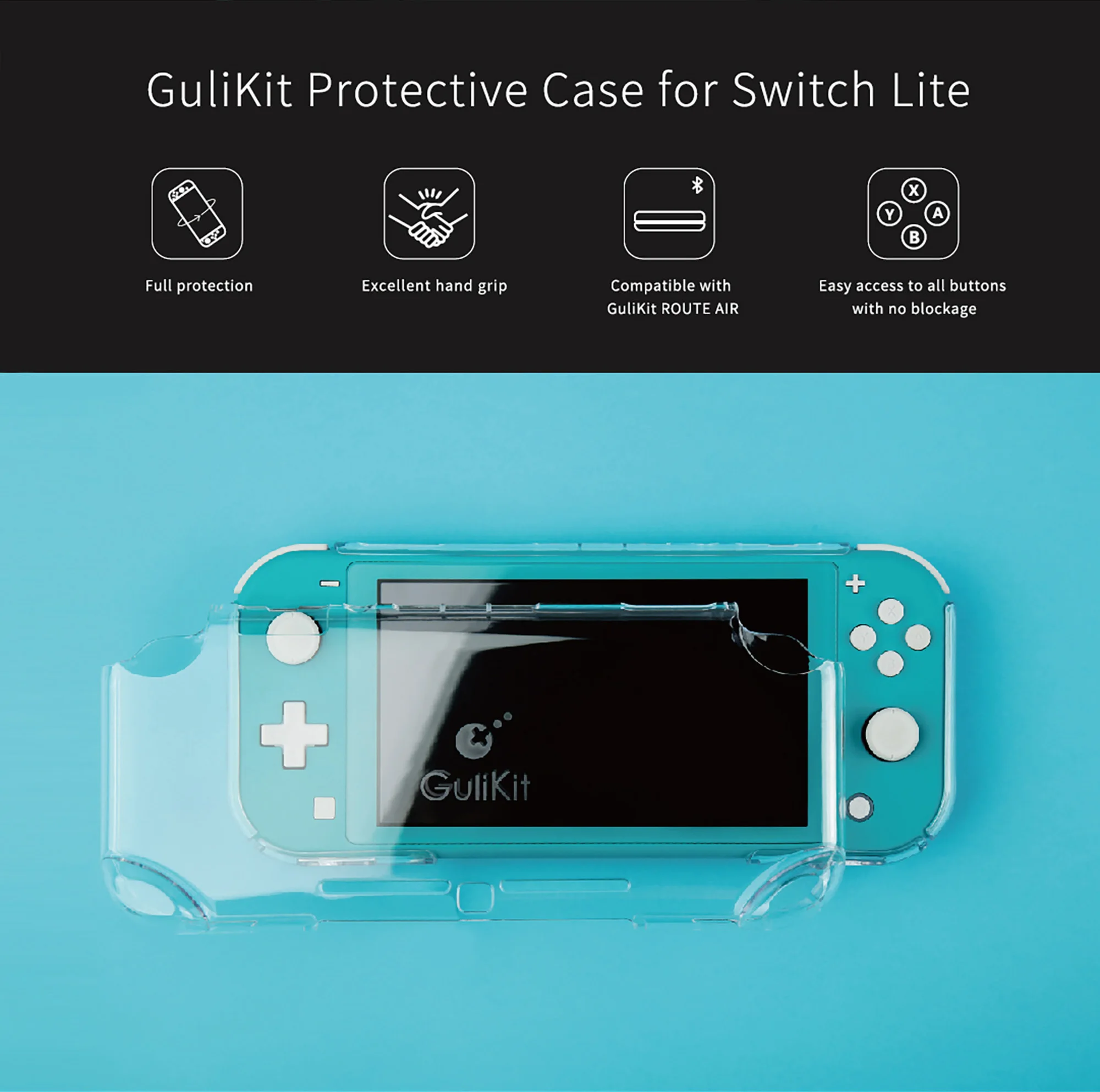 Прозрачный прозрачный защитный чехол gulikit switch lite для хоста совместимый с ROUTE AIR NS16