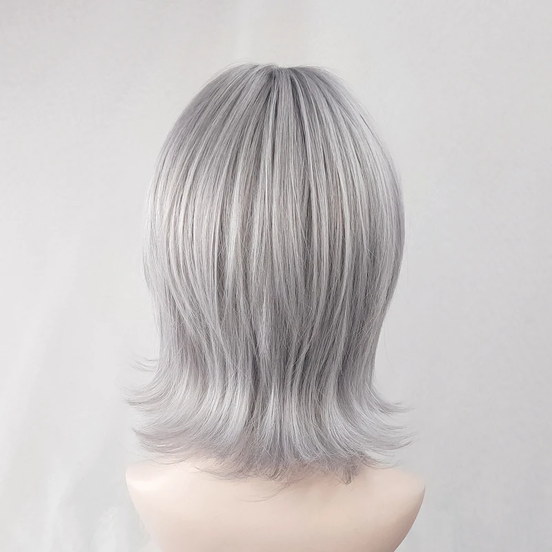 Крутой головной убор в стиле Харадзюку Короткие Волнистые серые милые костюмы