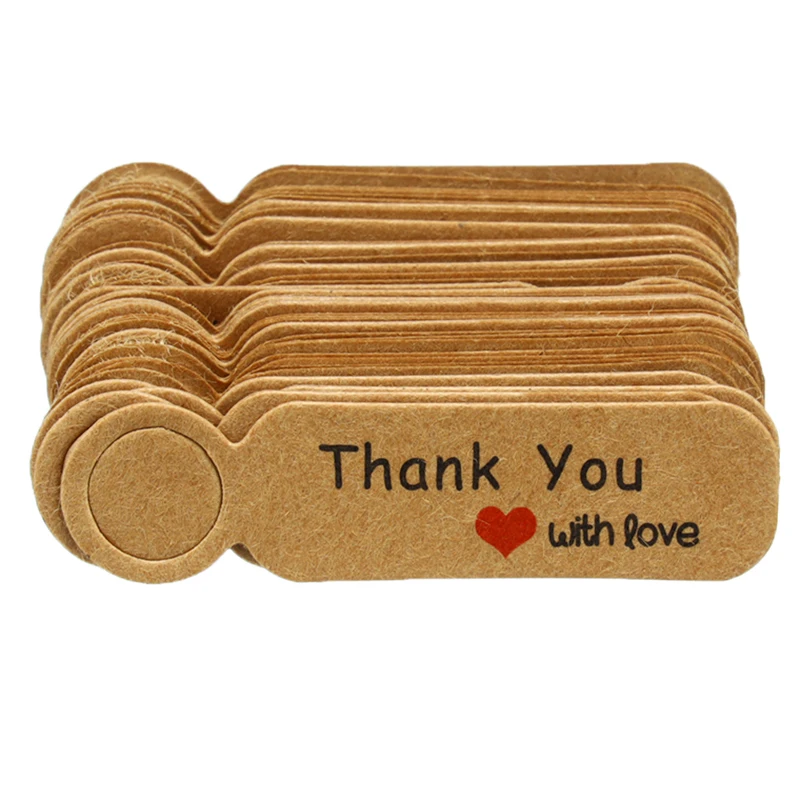 100 шт./компл. спасибо Крафт ручной работы Бумага теги ценники в силе IKEA с веревкой