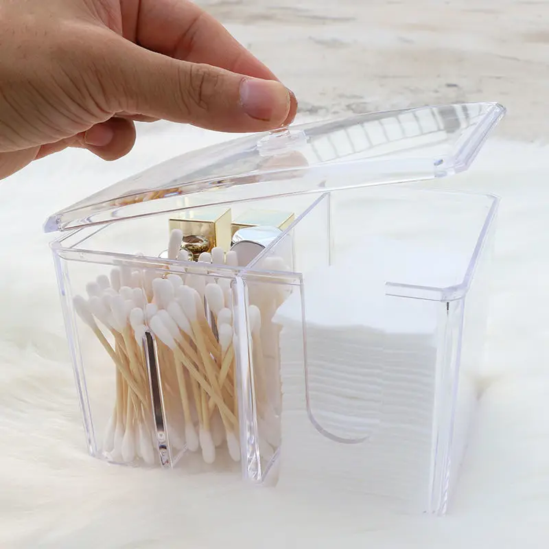 Практичная и красивая коробка для хранения ватных тампонов снятия макияжа