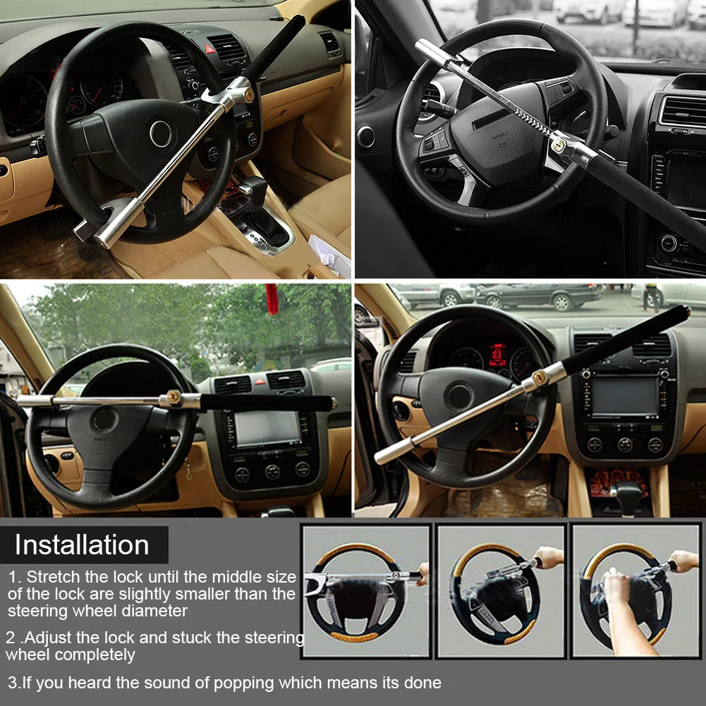 AuMoHall Противоугонная блокировка рулевого колеса автомобиля с молотком