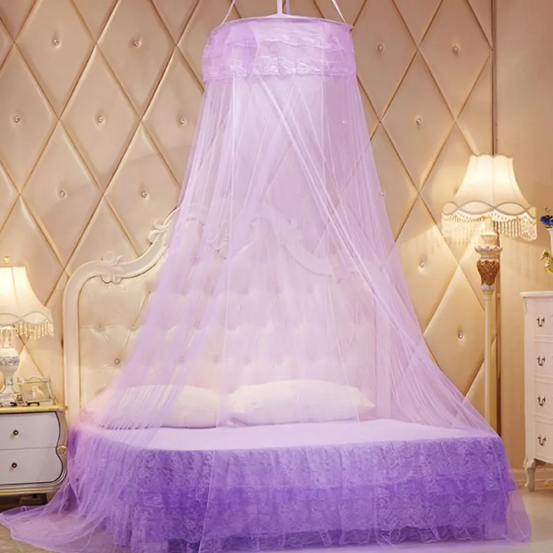 

Folded Home Encryption Mosquito Net Breathable Multicolor Heightened Princess Net Universal Round Hung Dome Mosquito Net