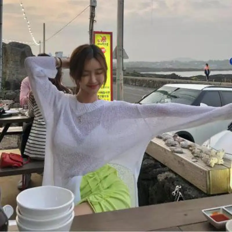 

Genayooa Loose Autumn Split Sweater Women 2020 O Neck Ladies Jumpers Long Sleeve Casual Pullover Chic Women Sweater Female Tops