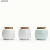 creative ceramic tea caddy portable mini storage box container household candy tea dispensing cans kitchen utensils porcelain