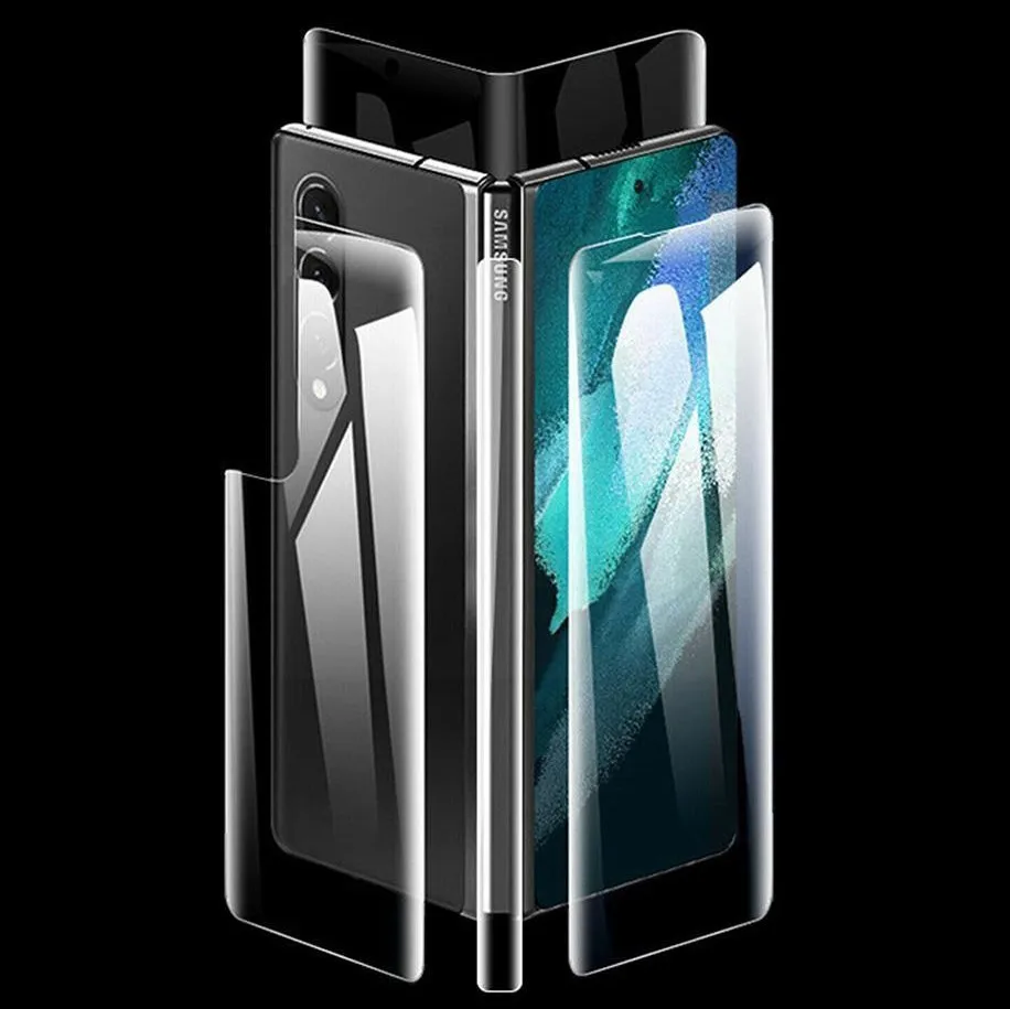 

Whole Set Film For Samsung Galaxy Z Fold3 5G Z Flip3 Sensitivity Hydrogel Film TPU Screen Protectors Protective Z Fold 3 Flip 3