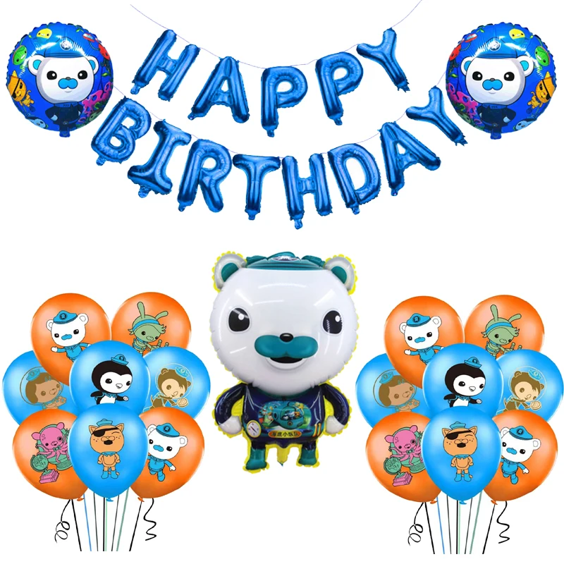 Octonauts фольгированные воздушные шары Octopus Barnacles peskwazii латексные украшения для