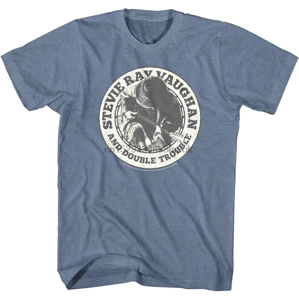 Мужская футболка Stevie Ray Воган круглая нашивка с двойной проблемой гитара