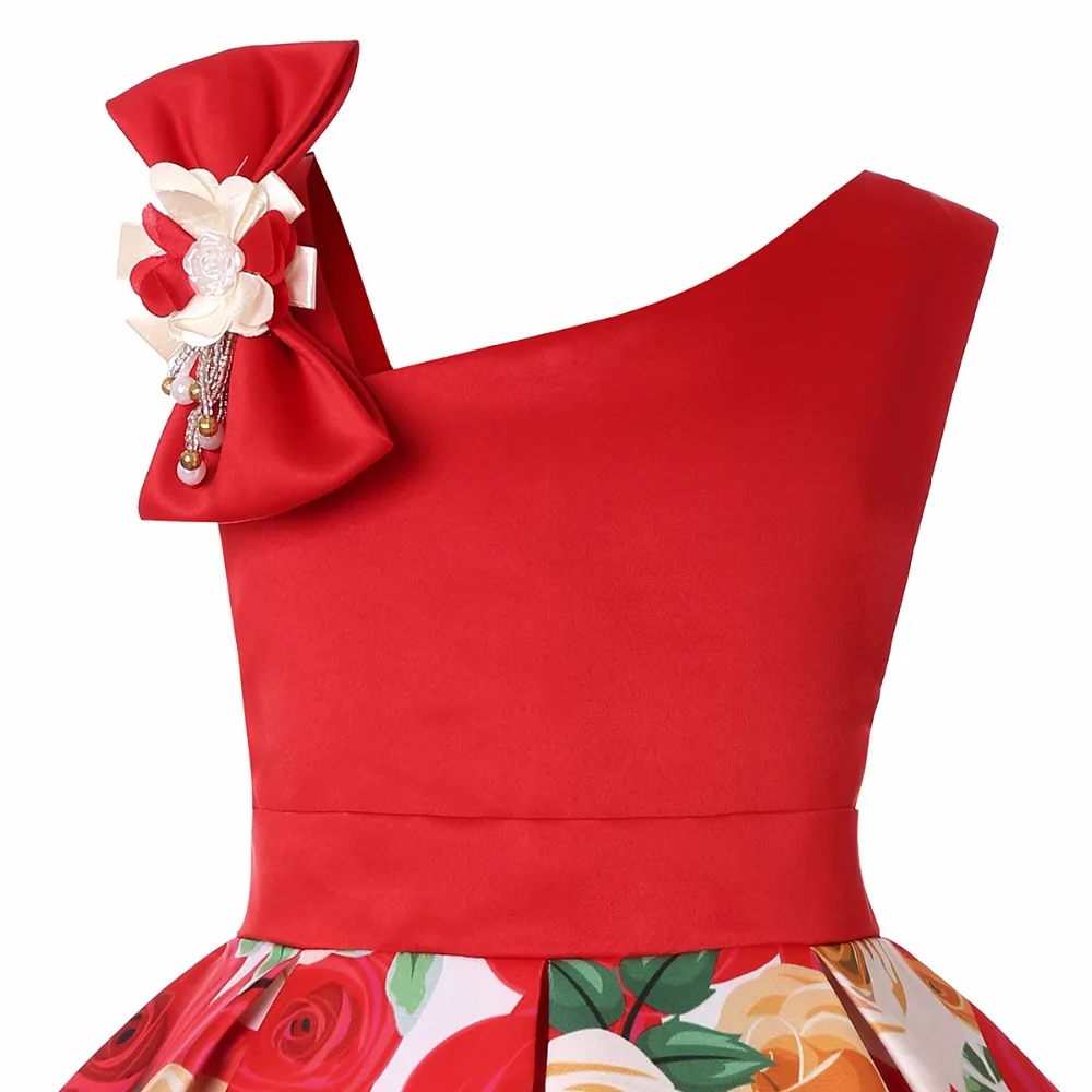 Kids Girls Flower Stripe Dresses for Princess Brithday Wedding Party Dress Christmas Children Clothing Baby Girl | Детская одежда и