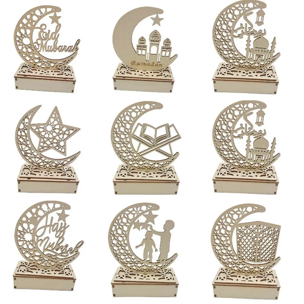 

Wooden EID Mubarak Pendant Ramadan Decoration For Home Ramadan Mubarak Ornaments Eid Al Adha Party Supplies Ramadan Kareem Gifts