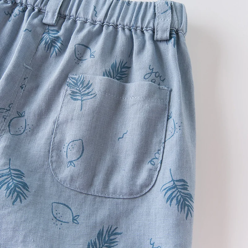 DBX12864 dave bella summer baby boys fashion print pockets shorts children knee length kids pants infant toddler trousers | Детская