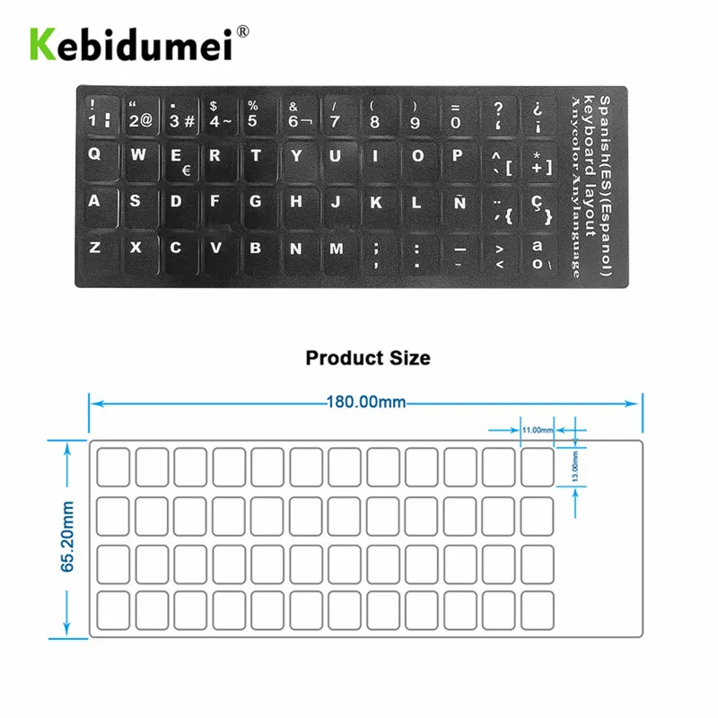 Водонепроницаемые наклейки для клавиатуры kebidumei на клавиатуру ноутбука