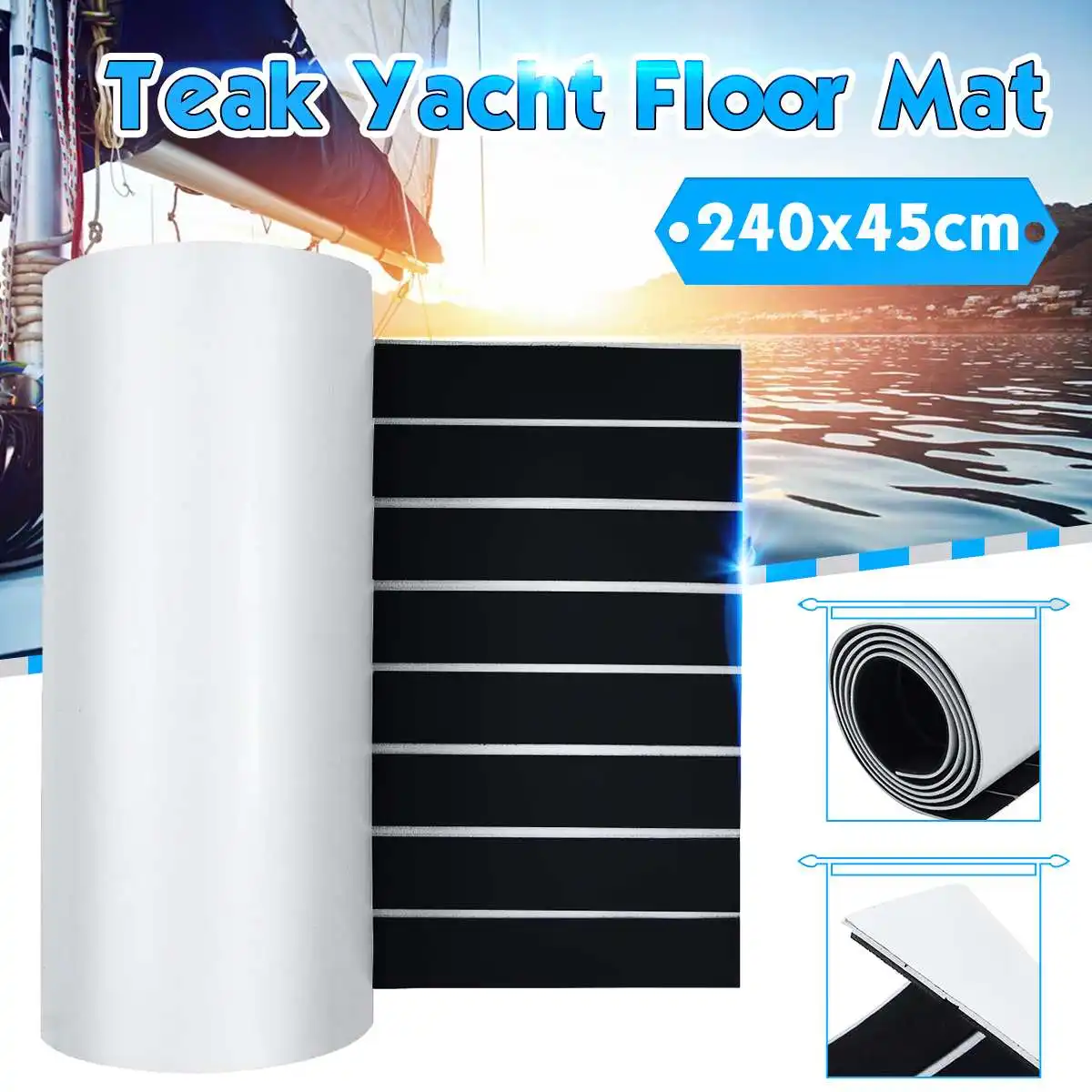 

2400x450mm Newest Self-Adhesive EVA Foam Boat Marine Boat Flooring Faux Boat Teak Decking Sheet Accessories Marine