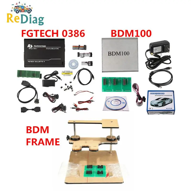 Новейшая версия fgtech V54 0386 с светодиодный рамка фонового режима отладки BDM 100