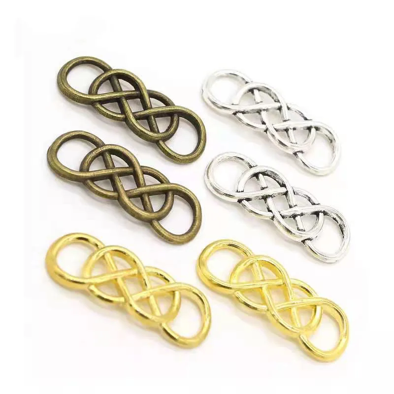 12 шт./лот Металлические Модные ювелирные изделия подвески двойные скрученные
