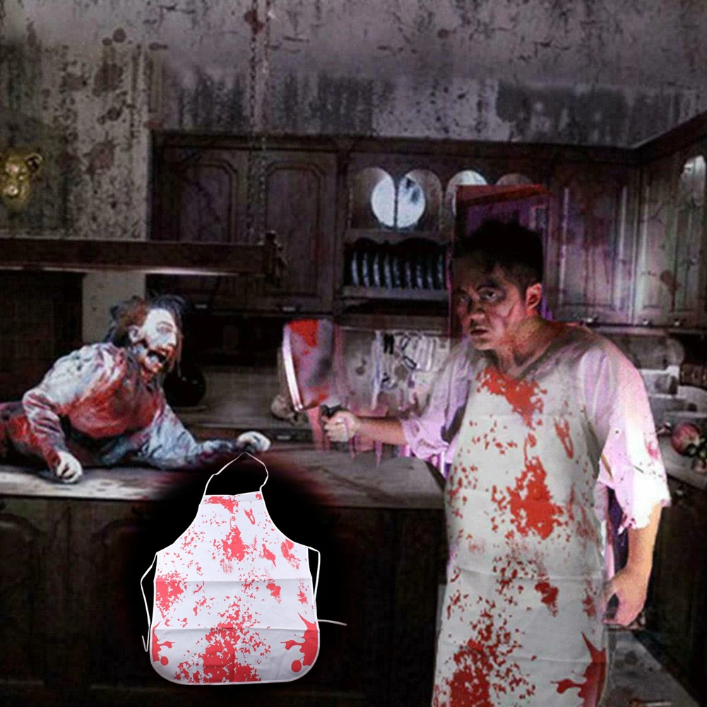 

Halloween Decorations for Home Bloody Butcher Cosplay Bloodstained Apron for Halloween Parties Carnivals Haunted Houses Decors