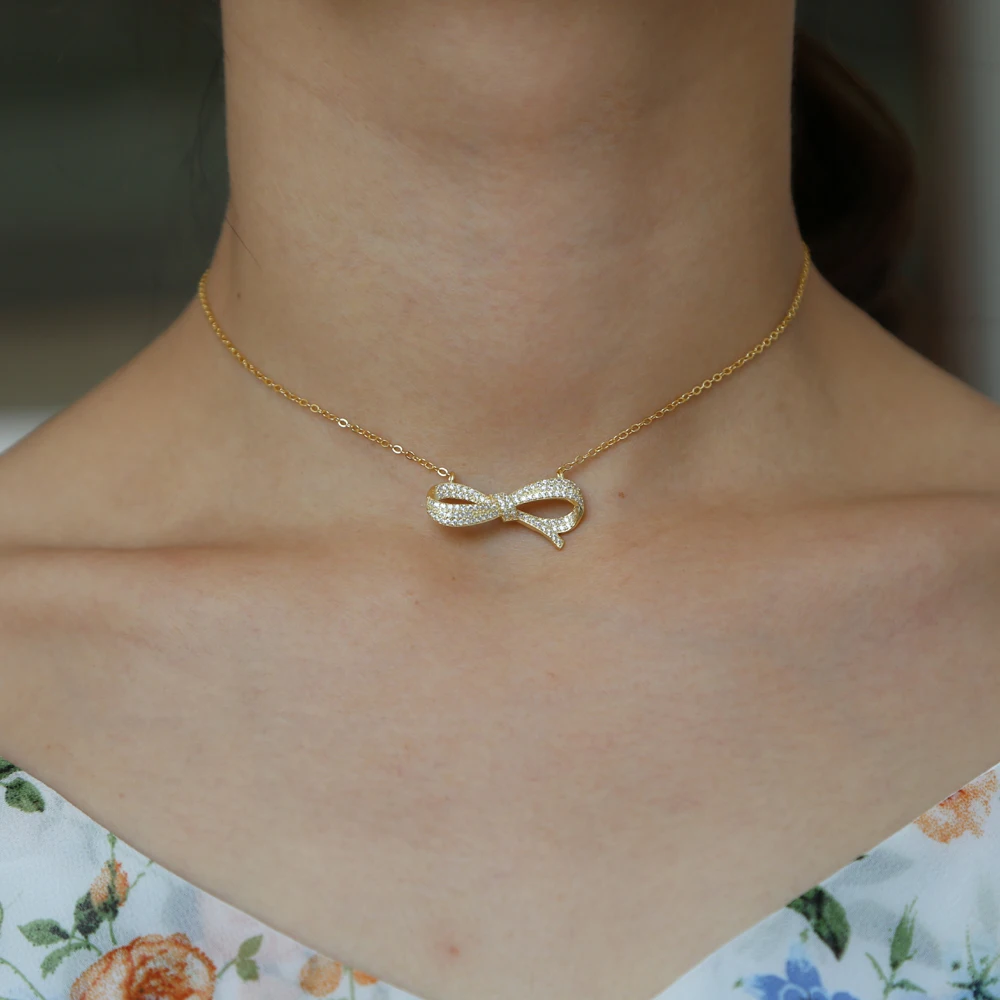 Корейская Мода циркония звенья цепи ожерелья Девушка Прекрасный Серебряный Ясно