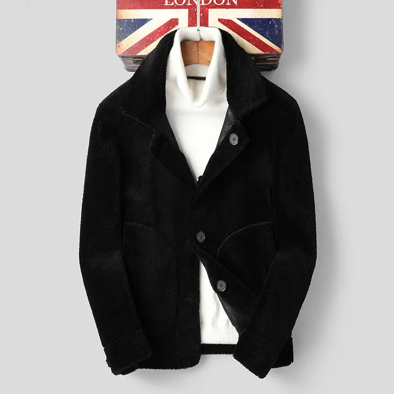 2020 пальто с натуральным мехом мужская куртка из шерсти осенне-зимние и куртки