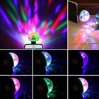 Портативный Мини USB СВЕТОДИОДНАЯ атмосферная светильник сценического Magic DJ лампа диско-шар домашние вечерние USB для Apple, Android телефон диско-светильник