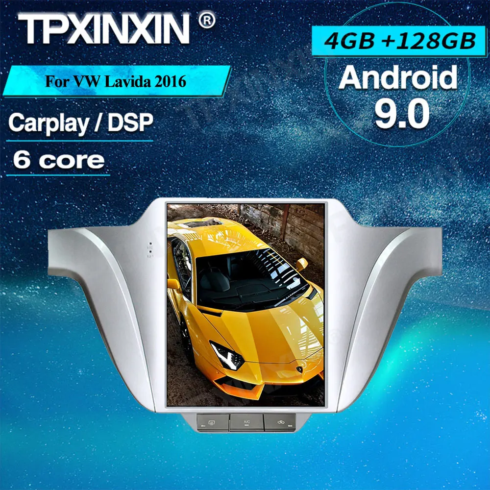 

Автомобильный мультимедийный плеер Tesla Style Carplay, Android 9,0, 4 + 128 ГГц, для Volkswagen Lavida 2016 +, GPS-навигация, Авторадио, аудио, стерео