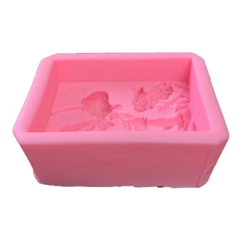 Силиконовая форма для мыла ручной работы с цветами сказочными ангелами