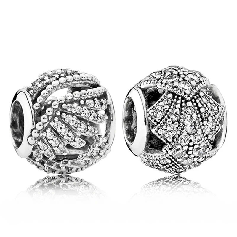 

Baofu 925 Sterling Silver Beaded Shiny Feather Wings Beaded Suitable For Original Ladies Bracelet DIY Gift High Jewelry