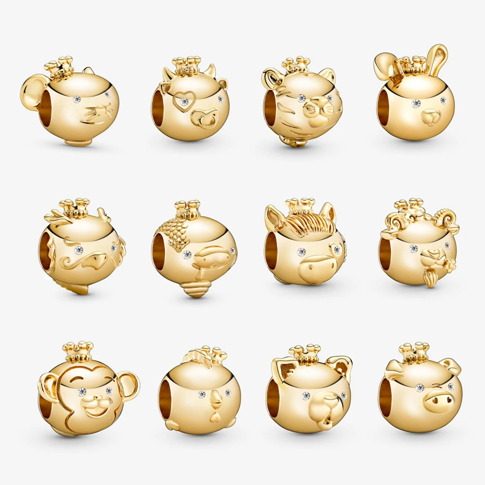 925 стерлингового серебра шармов оригинальные китайского зодиака