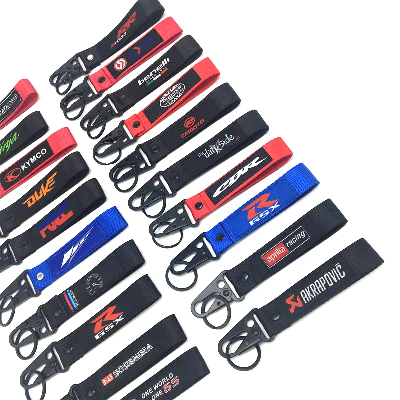 

Motorcycle Keychain Embroidered Lanyard Key Personality Creative Pendant Backpack Ornament ForKawasaki BMW Ducati Yamaha Suzuki