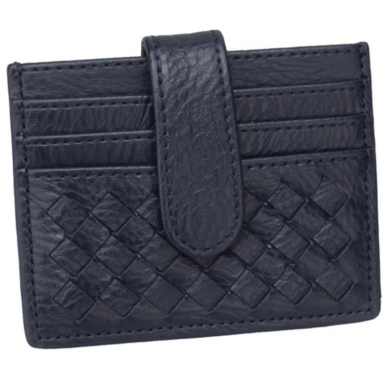 Новый женский маленький кошелек из искусственной кожи тонкий тканый чехол для