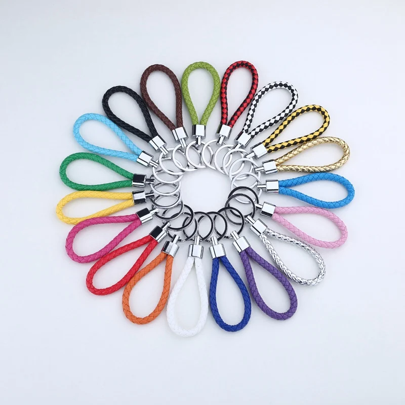 Плетеный брелок bts из искусственной кожи сумка для ключей DIY автомобильный