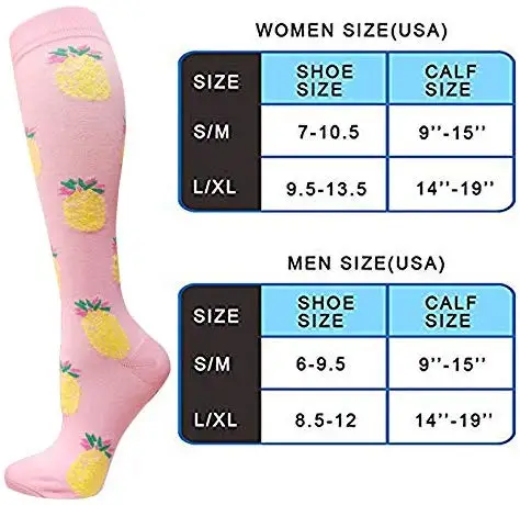 

Compression Socks Anti Fatigue Breathable Travel Activities Fit For Nurses Shin Splints Flight Professional For Travel Men Socks