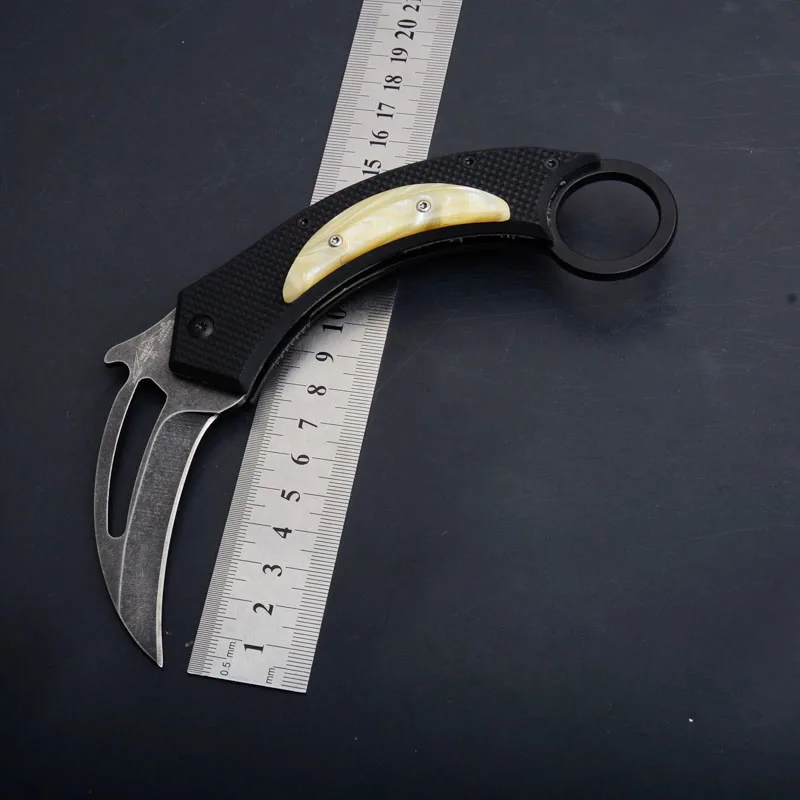 Новое поступление karambit Складной Карманный Походный нож 440C Лезвие G10 + Полимерная