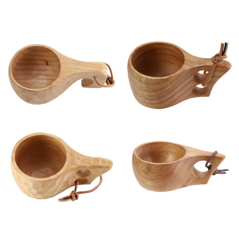 

Japanese Portable Traditional Lightweight & Eco-Friendly Wooden Outdoor Camping Drinking Cup, Coffee Mug