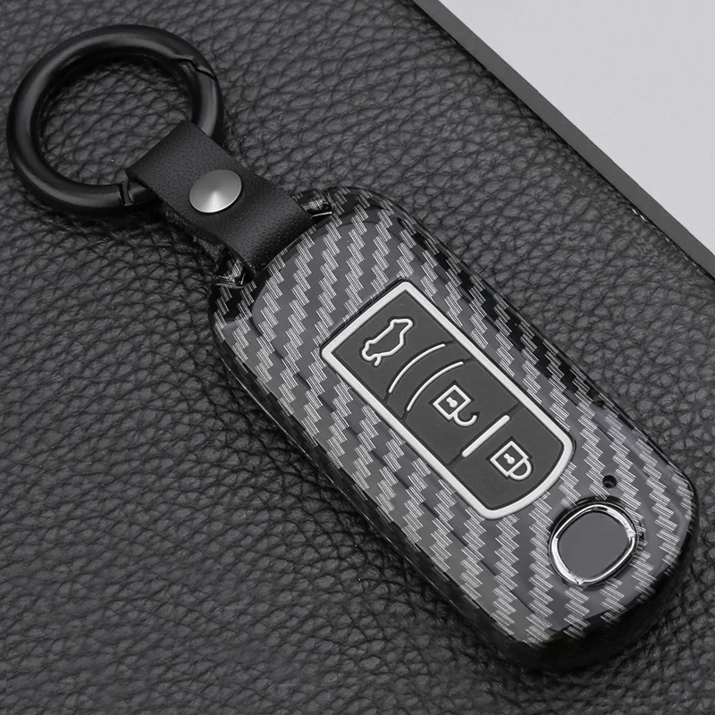Автомобильный ключ чехол углеродное волокно зерна дистанционный пульт для Mazda 2 3