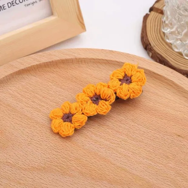 Brown Yellow M MISM INS новые милые Цветочные заколки для волос для женщин заколки защищенная заколка для волос для девочек вечерние заколки аксессуары для волос - Цвет: Brown Yellow