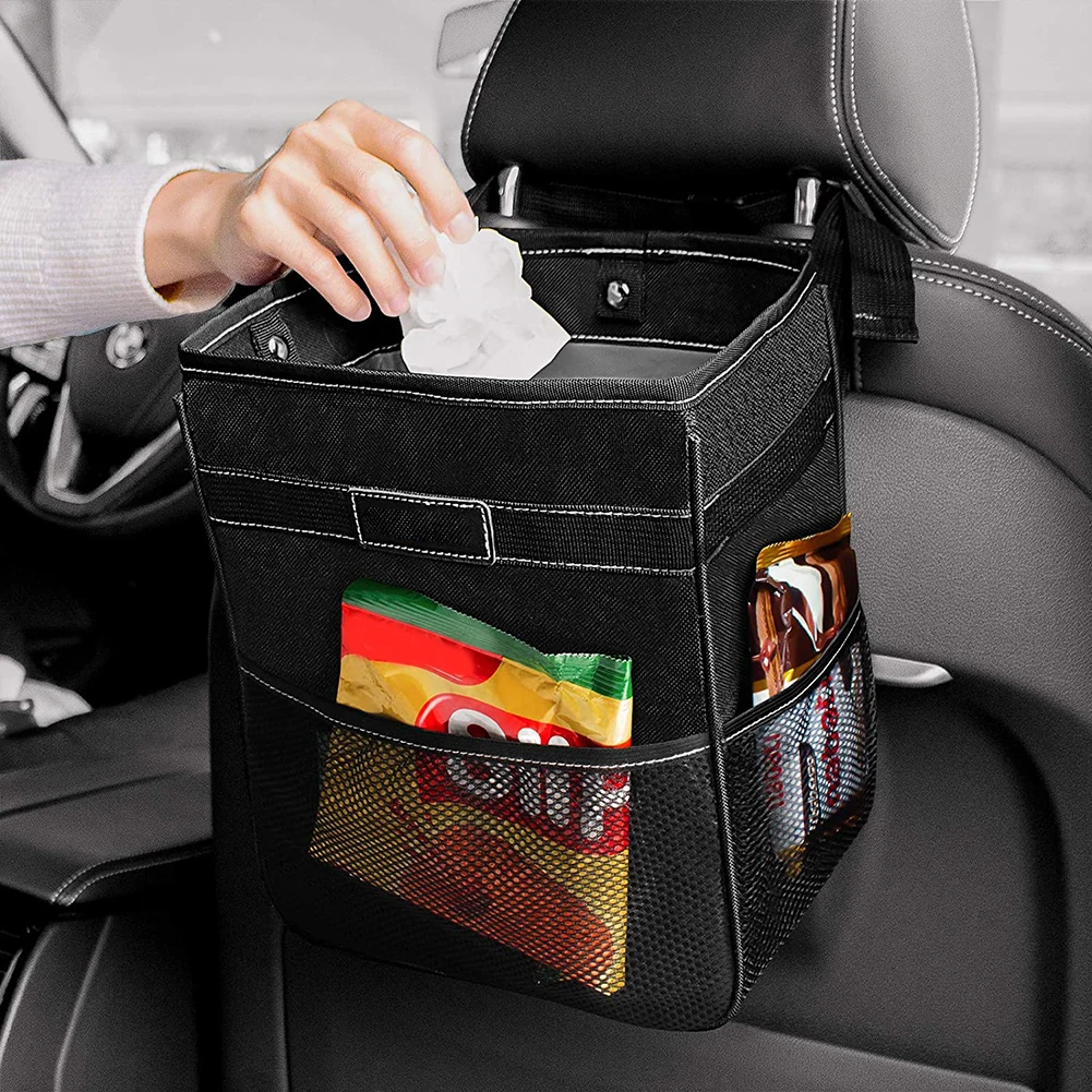 

Portable Car Waterproof Foldable Trash Box Car Chair Back Storage Box Storage Box Cross-border Vehicle Trash Bin Storage Pockets