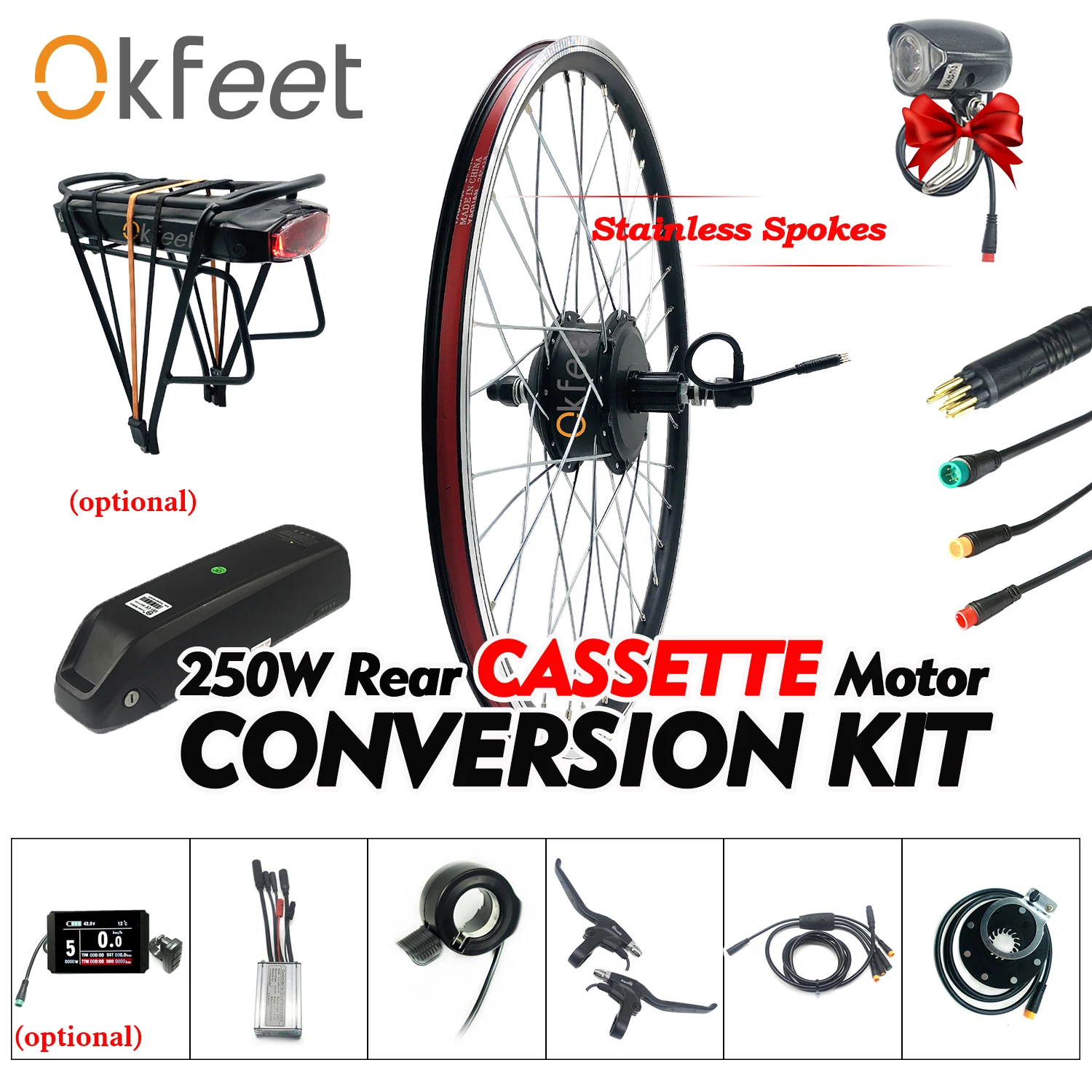 Комплект для переоборудования электровелосипеда 36 В 250 Вт|Двигатель