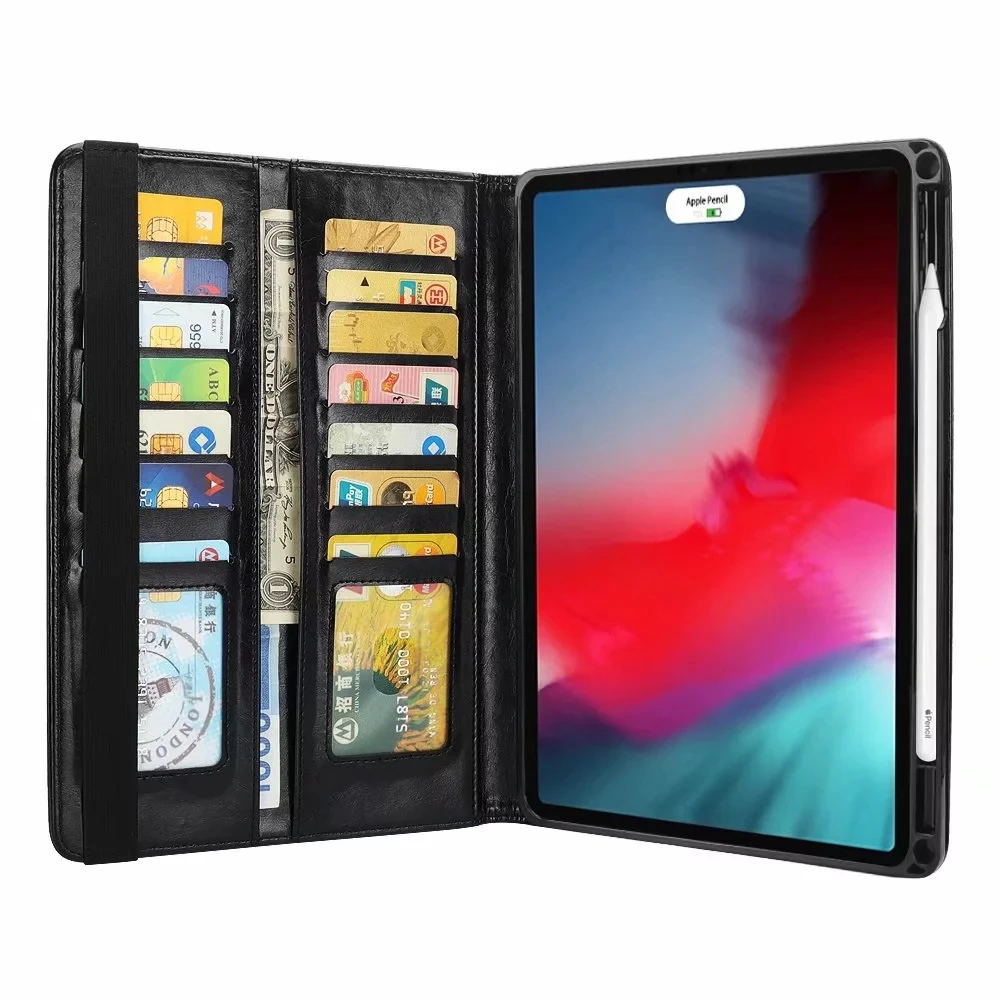 Роскошный чехол-Кошелек из искусственной кожи с отделением для карт и зарядным